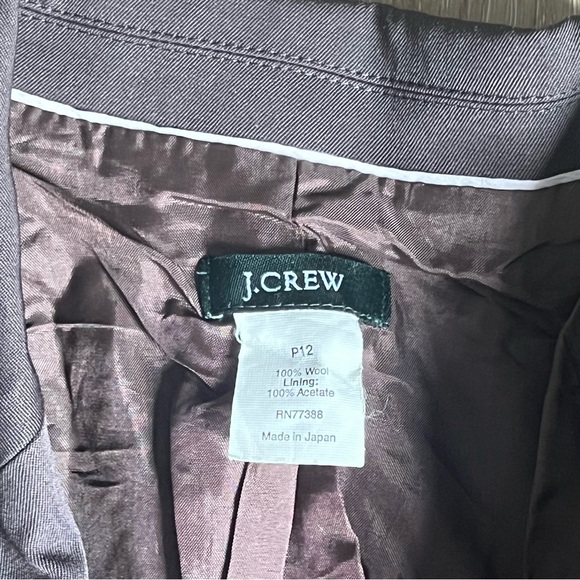 J Crew Women’s Brown Wool Blazer Size P12 - Picture 3 of 3